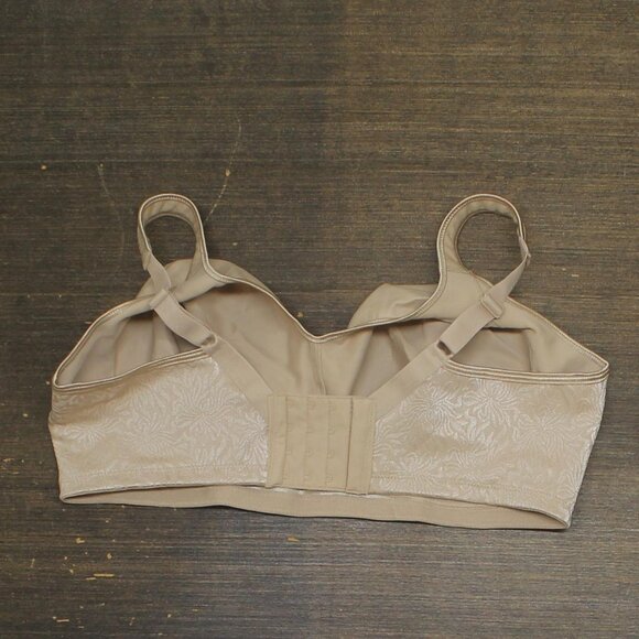 NEW Playtex Womens 18 Hour Back & Side Smoothing Wireless Bra Nude Brown 40DDD - Picture 5 of 7